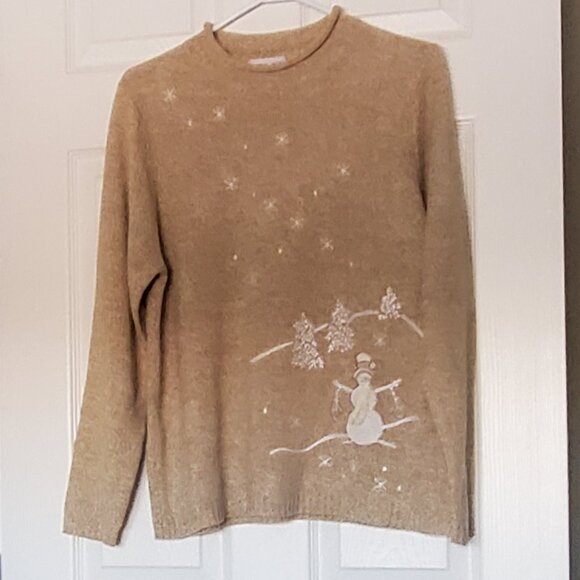 Carroll Reed Women's Vintage Christmas Sweater Snowman Size Medium - Picture 9 of 9